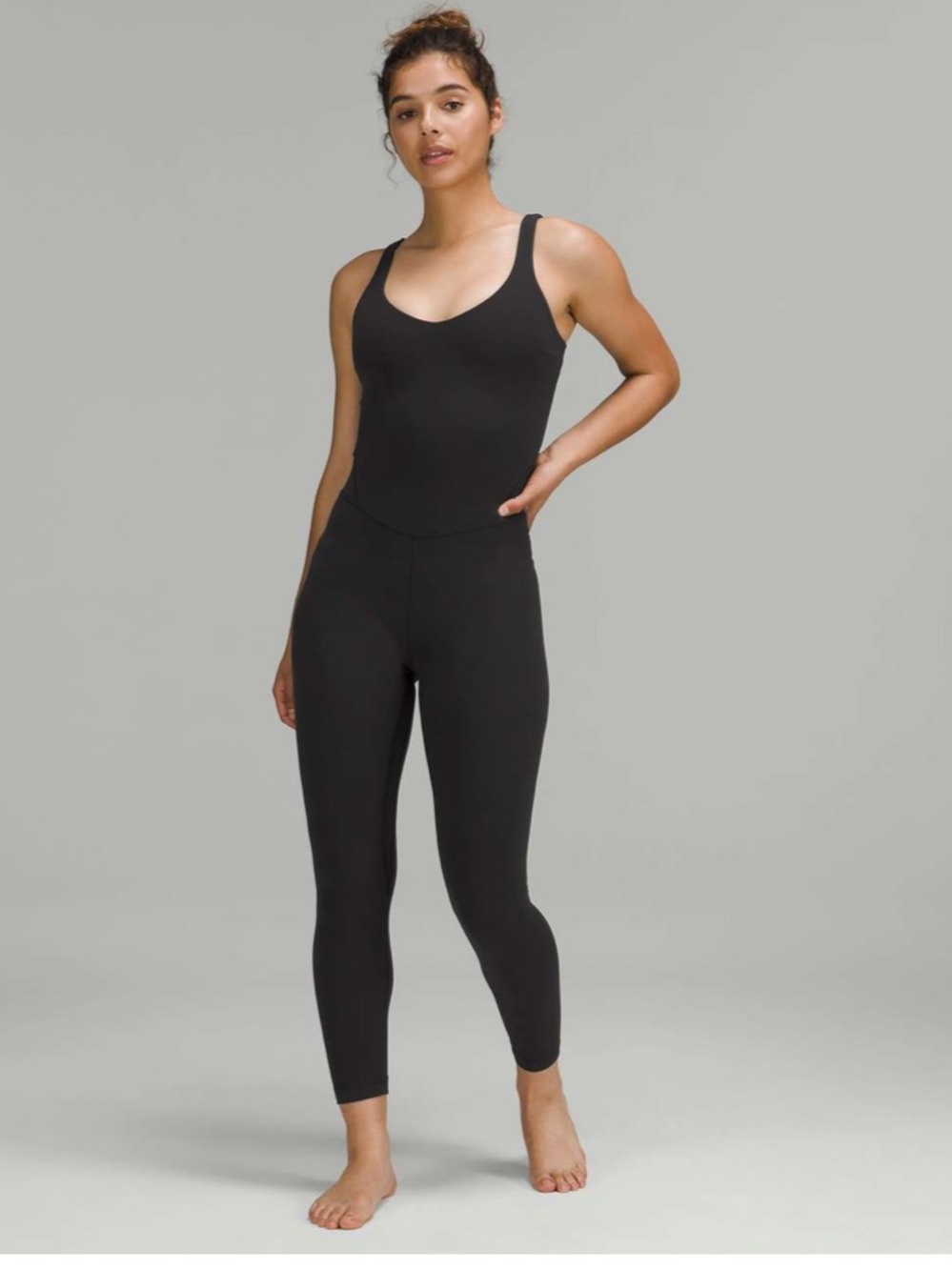 Lululemon Align Bodysuit 25" black size 4 like new